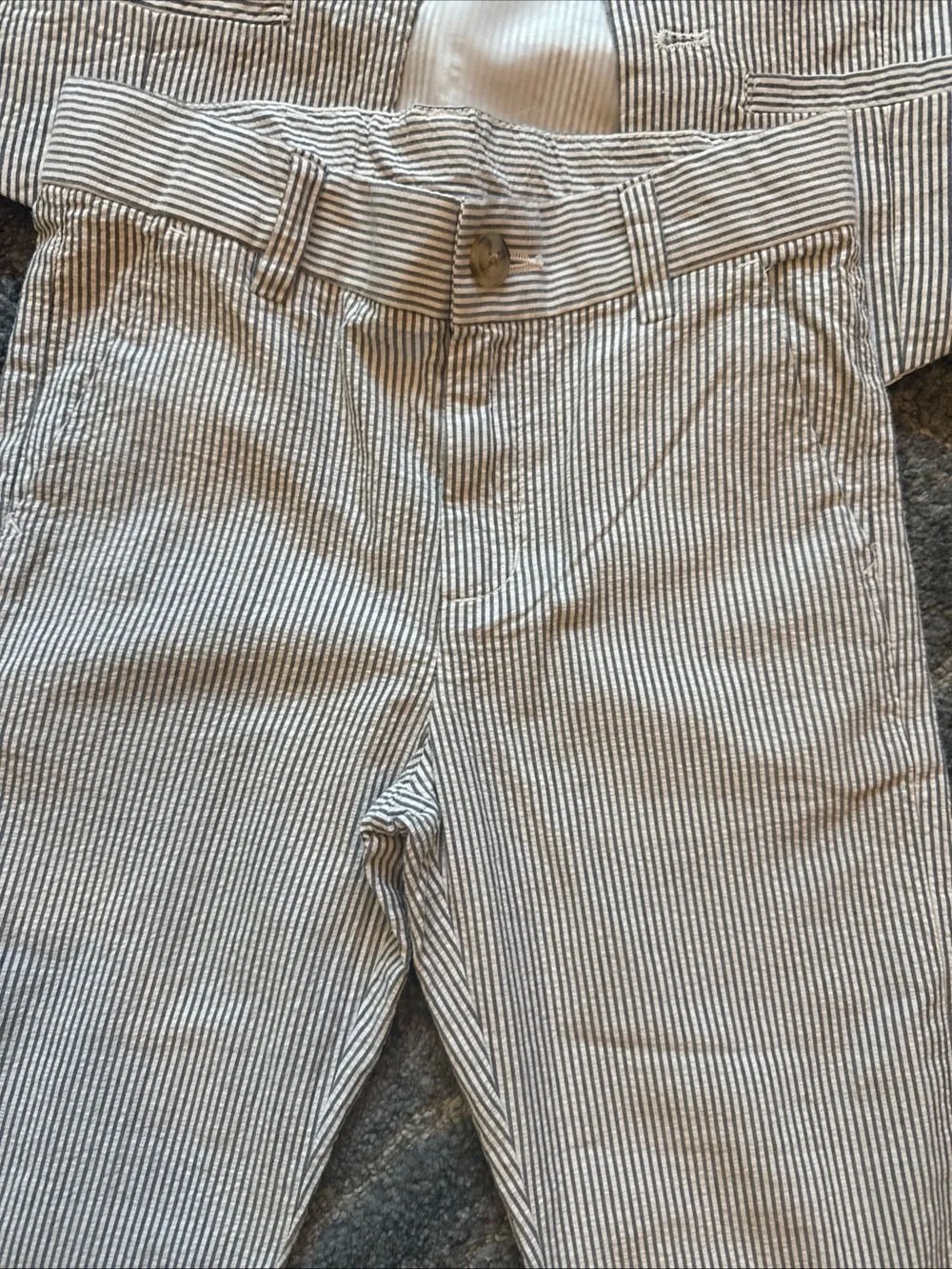 Gymboree Seersucker Two-Piece Suit With Vest And Pants Size 7
